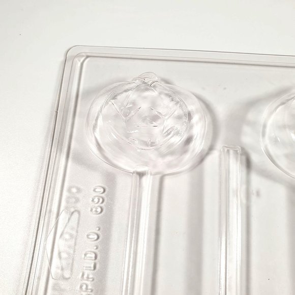 Vintage Candy Mold Jack O Lantern Sucker 2 Inch Holiday Polymer Clay Pumpkin - Picture 4 of 6